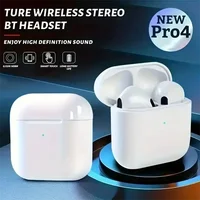 Pro4 TWS Bluetooth Headphones 9D Stereo Wireless Earphones InEar HiFi Earbuds HandsFree Headset With Microphone For Xiaomi 2