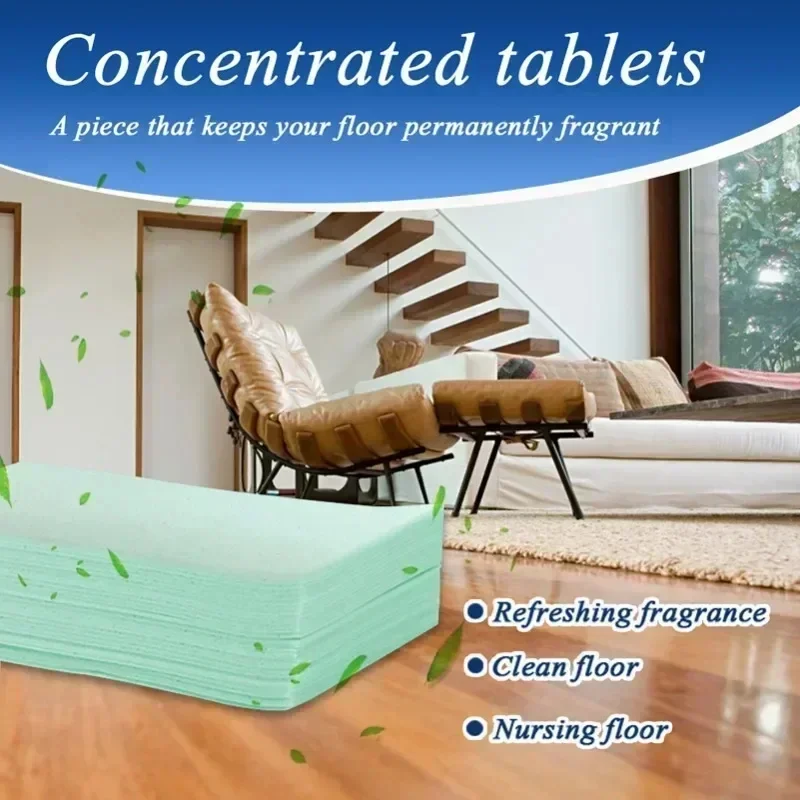 Description Picture 2 of item100Pcs Multifunctional Floor Cleaning Sheet Disposable Toilet Tablets Mopping Hygiene Fragrant Dirt Home Kitchen Bathroom