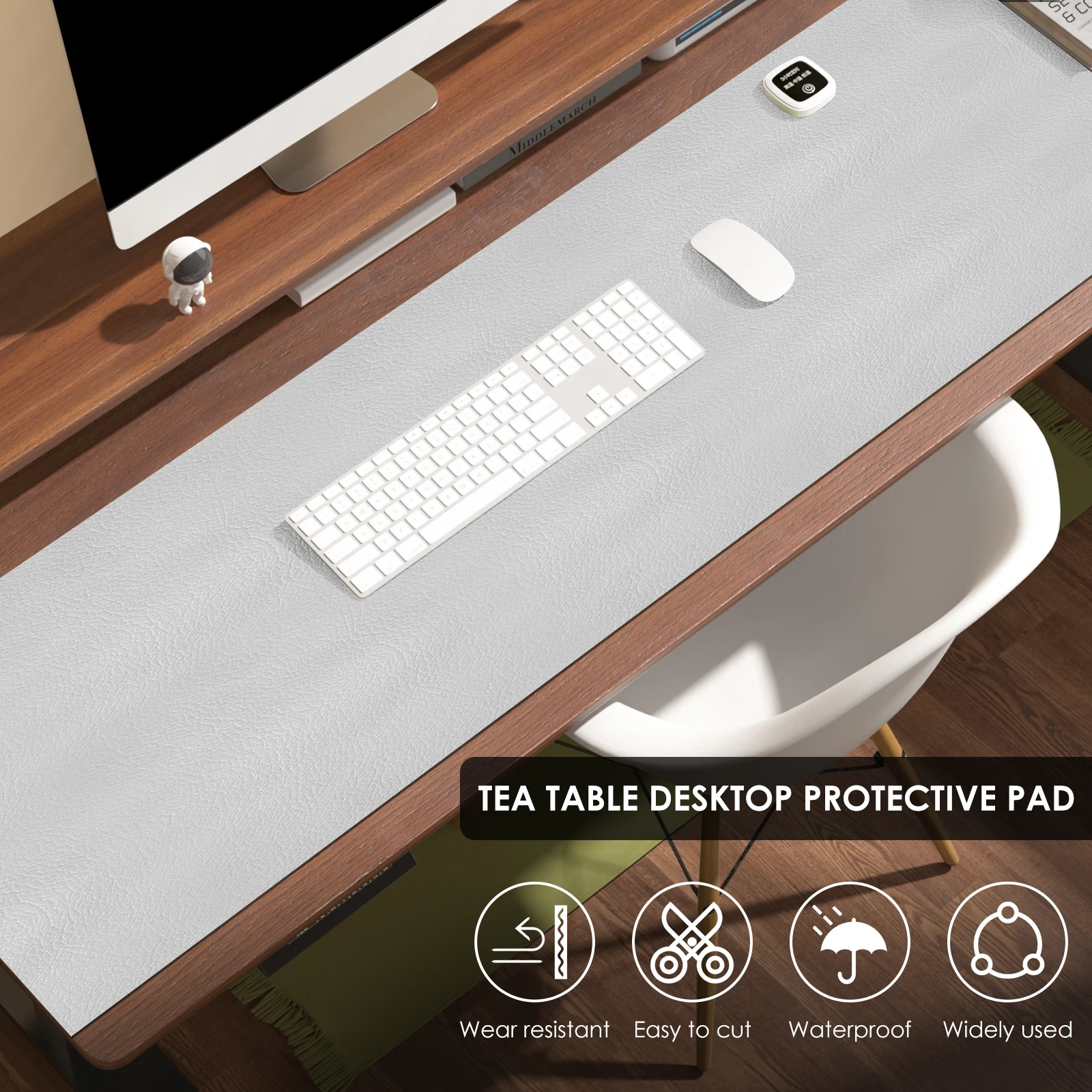 63Inch Waterproof Desk Mat PVC Leather Office Table Cover Smooth Multipurpose Tea Table Protector Mat for Home Office Dresser