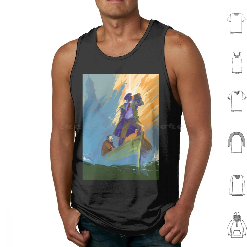 Discoteca Elysium Fanart Poster Canotte Gilet Senza Maniche Discoteca Elysium Kim Kitsuragi Gioco Discoteca Elysium Zaum Rpg Videogioco De