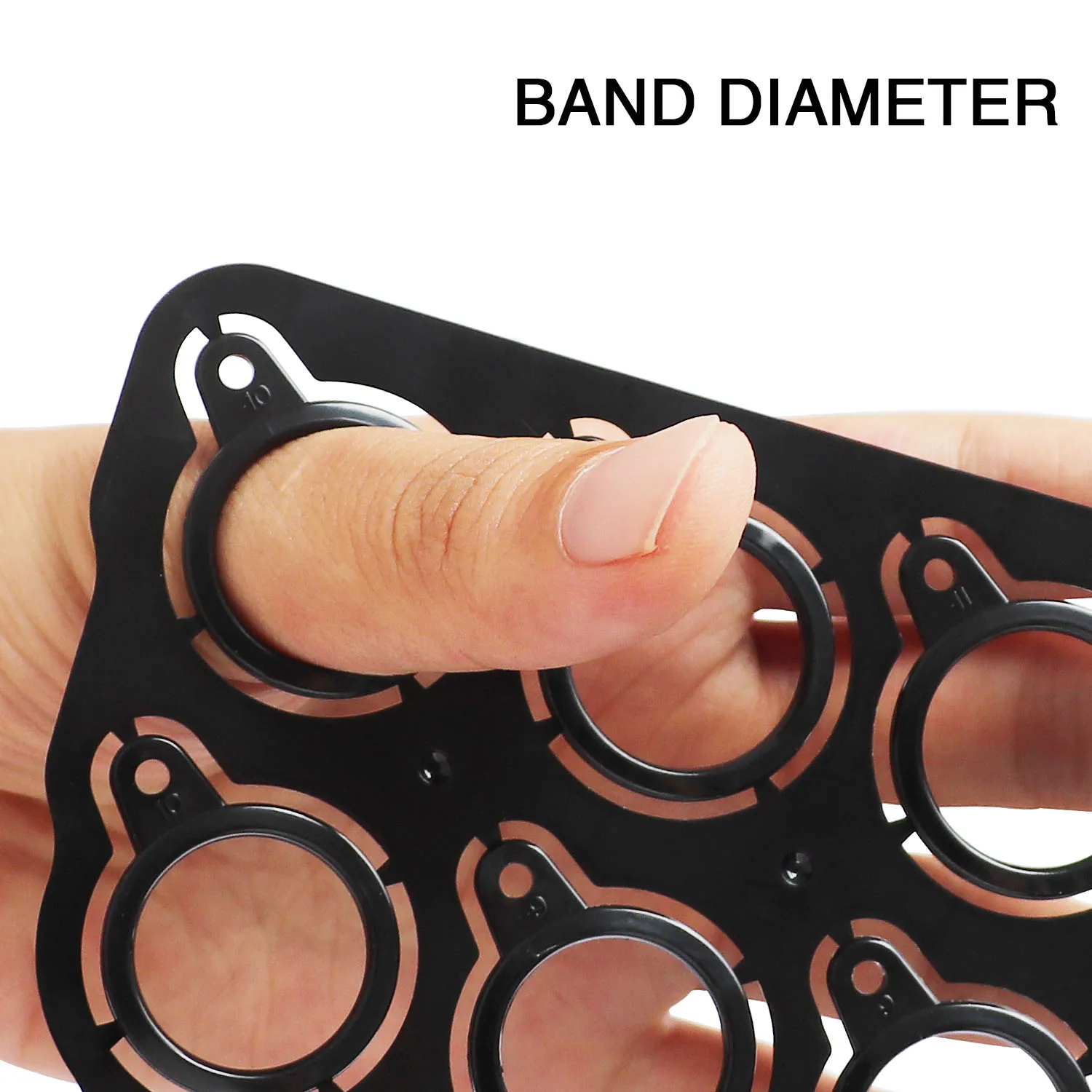 Tablero de medición de anillo, herramienta de cribado de tamaño Fidget, diámetro de circunferencia, cartón, tamaño de EE. UU., 1 unidad