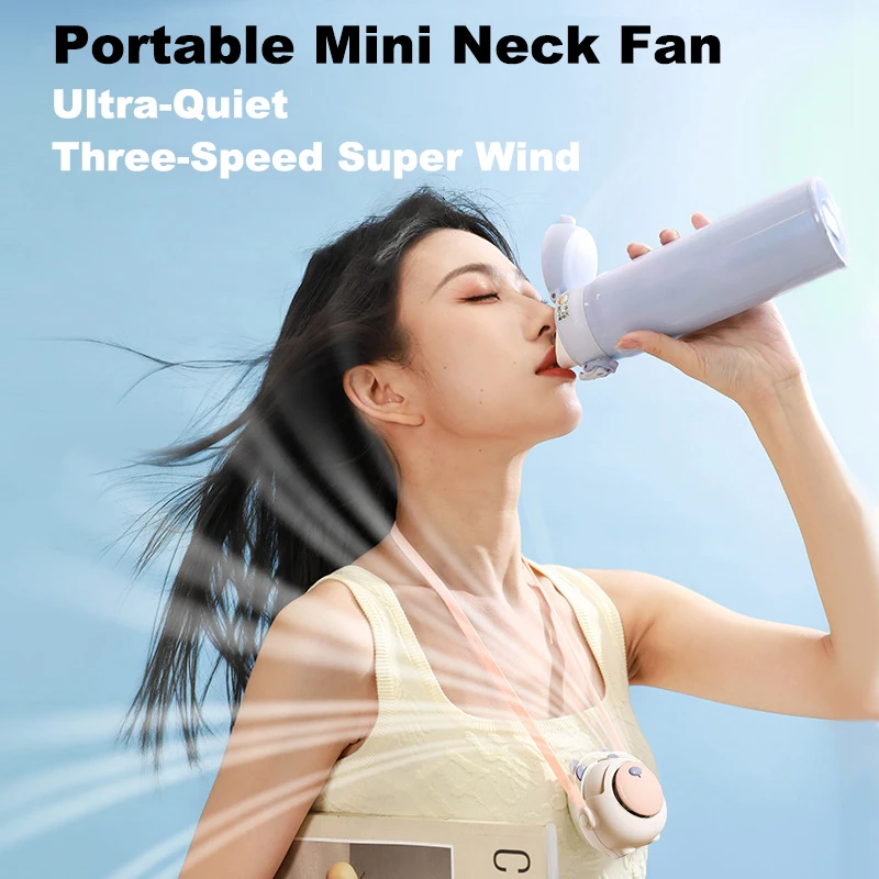 

Mini Neck Fan USB Rechargeable Portable Outdoor Handheld Electric Fan Bladeless Summer Wireless Air Cooler Camping Ventilador
