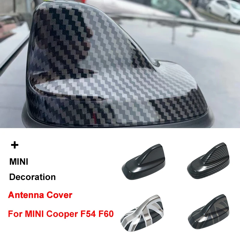 

Carbon Fiber Pattern Car Exterior Trim Antenna Decoration Cover Sticker For M Coope r F 54 club F 60 Country Accessories