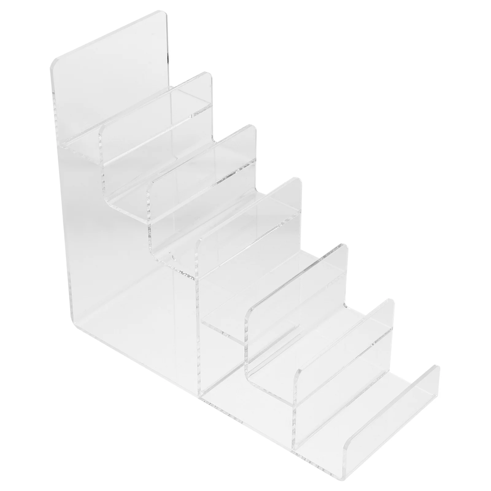 

Acrylic Trapezoidal Storage Rack Wallet Display Shelf Nail Polish Lipstick Rack Makeup Organizer Jewelry Model Stand