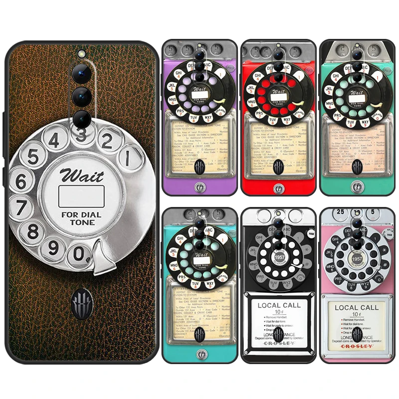 Custodia Vintage Retro Blue Payphone Per Zte Nubia Red Magic 9 8 Pro Plus Red Magic 8S Pro 6 7 6S 7S Pro 5G 5S 6R Cover