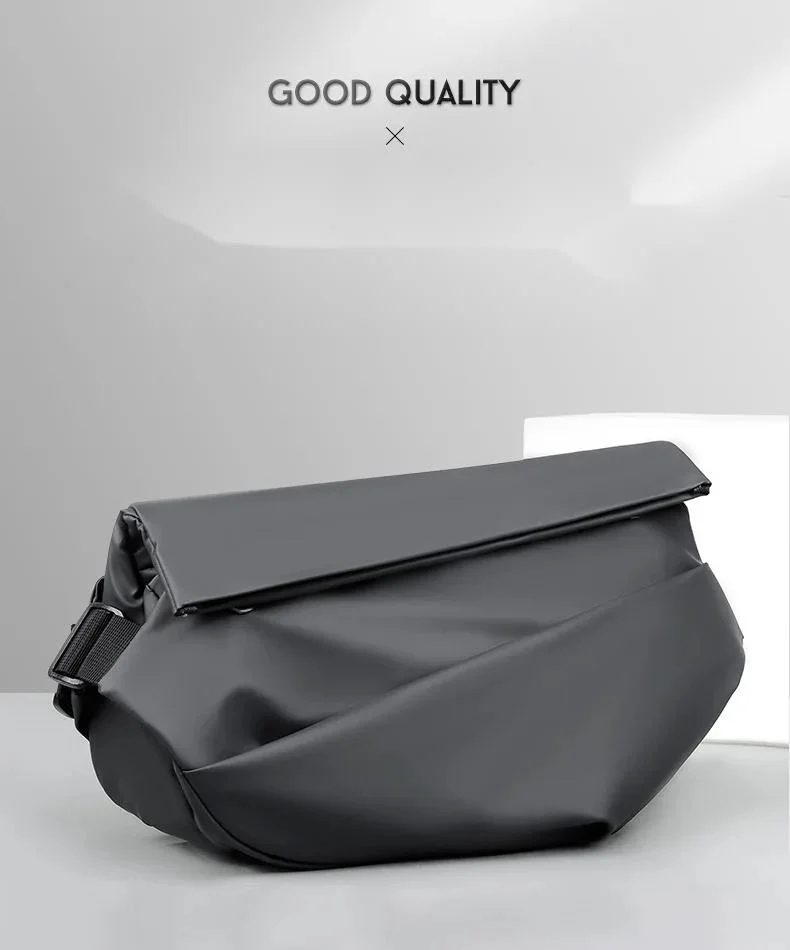 Rucsac de piept pentru bărbați, funcțional, la modă, crossbody, impermeabil, multifuncțional, cu un singur umăr_voghion.com