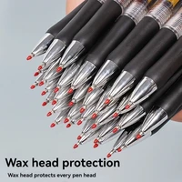 23pcs Retractable Ballpoint Pen Large Capacity 0.5mm Ballpoint Pen Black/Red/Blue Replaceable Refill Stationery School Supplies 4