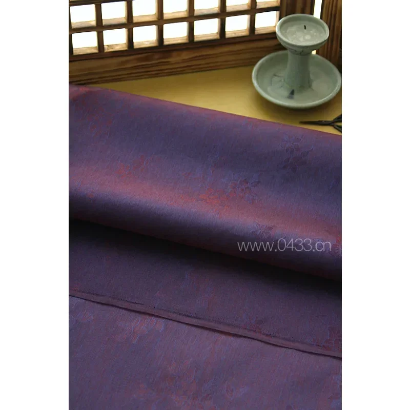 Silk two-color 124 fabric width 110cm half a meter price ancient Hanfu H-P08901