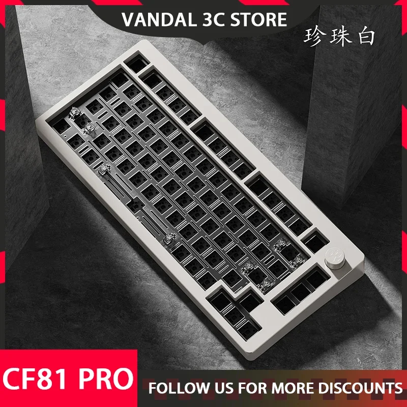 

CF81PRO Keyboard Three Mode Wireless Bluetooth Aluminum 75% Type-C Hot Swap Kit Customization Mechanical Keyboard With Knob