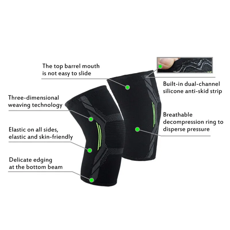 Single Knee Pad Knitted Nylon Sports Riding Protective Gear Running Basketball Skipping Rope Warm Cold Proof Foot Pads knee pad