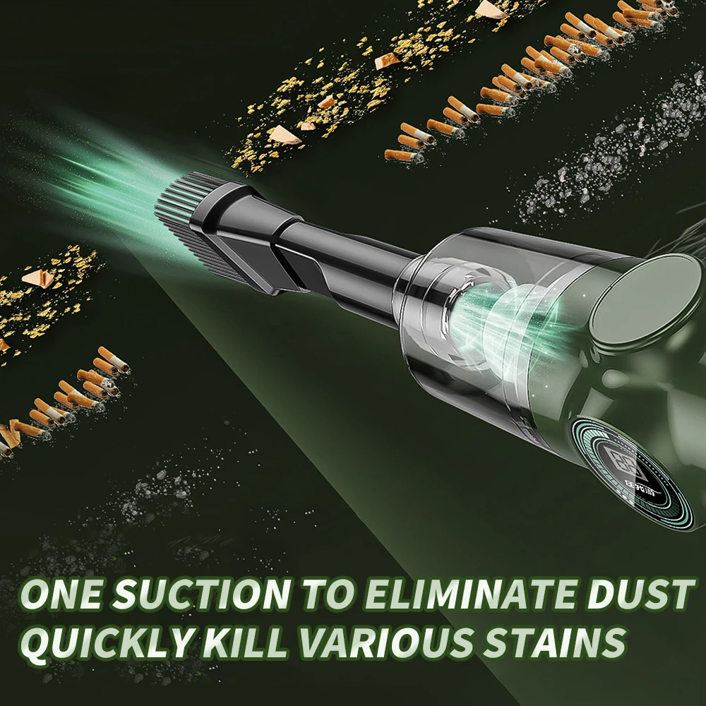 Vacuum Cleaner Handheld Wireless Portable Vacuum Cleaner 290000Pa Powerful Car Vacuum Cleaner Handheld Wireless Mini Cleaning Machine LED Display Strong Suction for Home