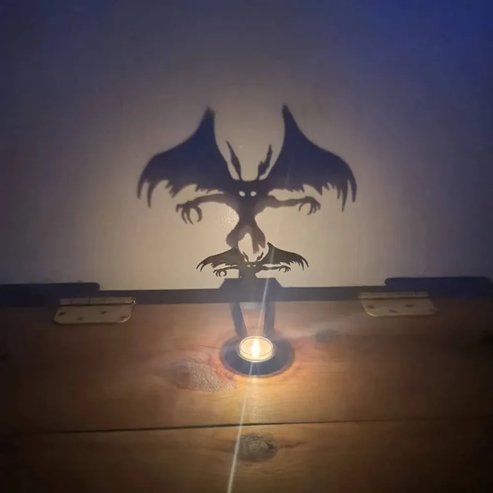 

Funny Shadow Stand Halloween Devil Decoration Death Metal Decoration Funny Candlestick Desktop Decoration