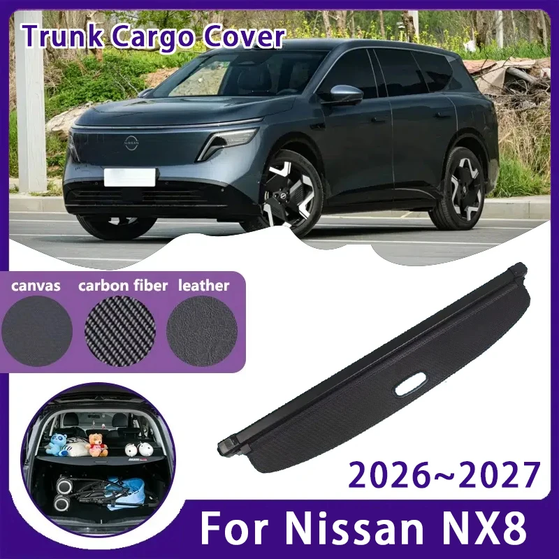닛산 NX8 2026 2027 5인승용 자동차 리어 트렁크 커튼, 개폐식 프라이버시 보안 랙 파티션 쉘터, 자동차 액세서리