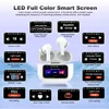 New Wireless Bluetooth Active Noise Cancelling Calling Game Music Earphones Full-color Touch Screen Earphones 4