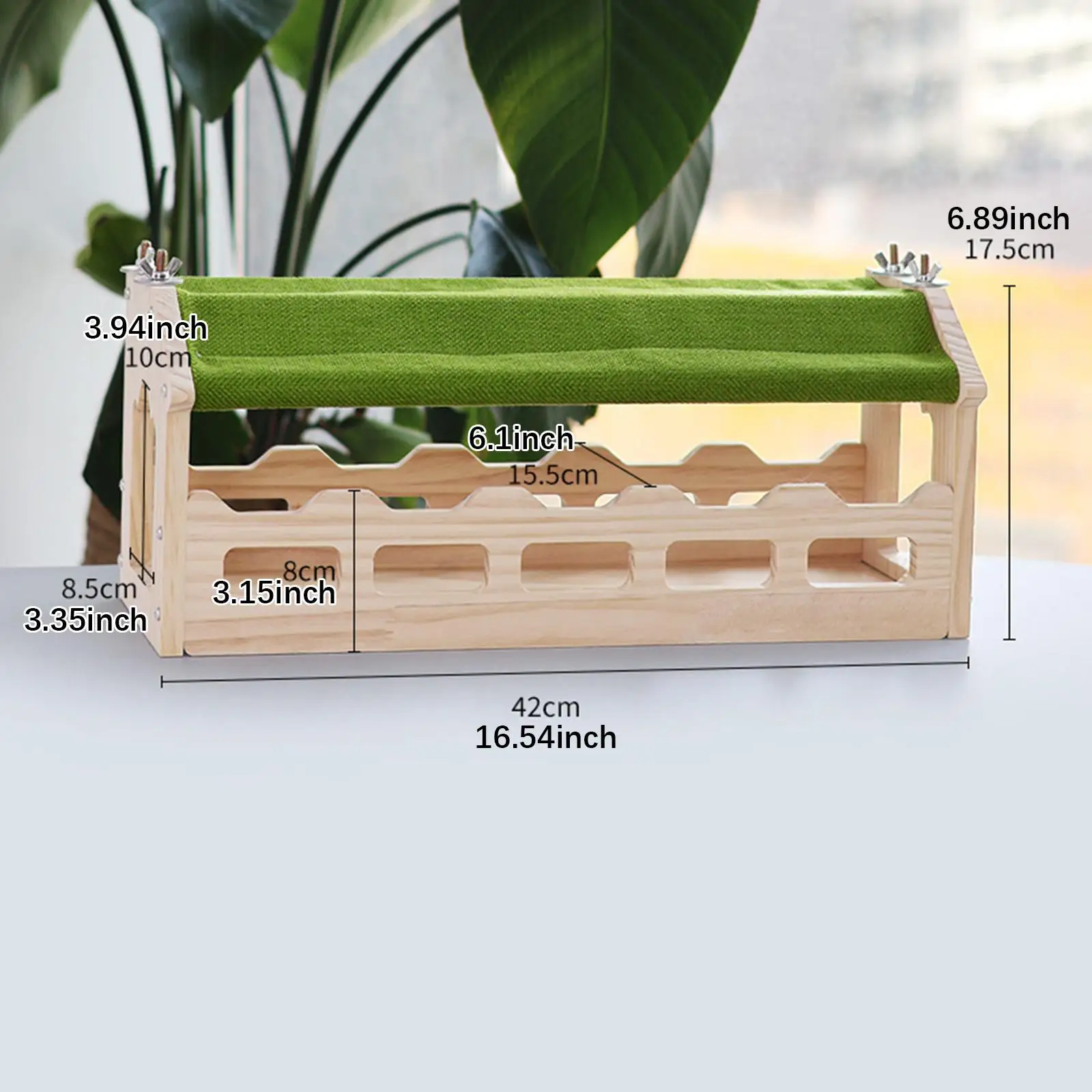 Wooden Suspension Bridge Decorative Sturdy Compact Hide Out Shelter Habitat Toy for Ferret Hamster Small Animals