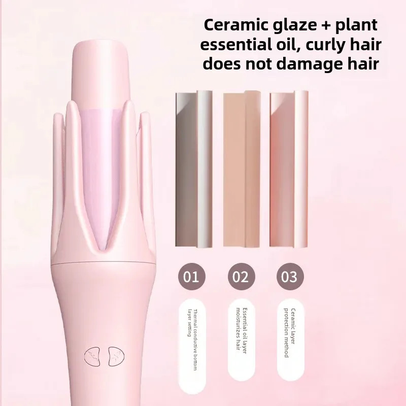 Automatic Curling Iron Electric Rotating Hair Damage-Free Big Wave Curling Electric Negative Ion Hair Iron For Home Use