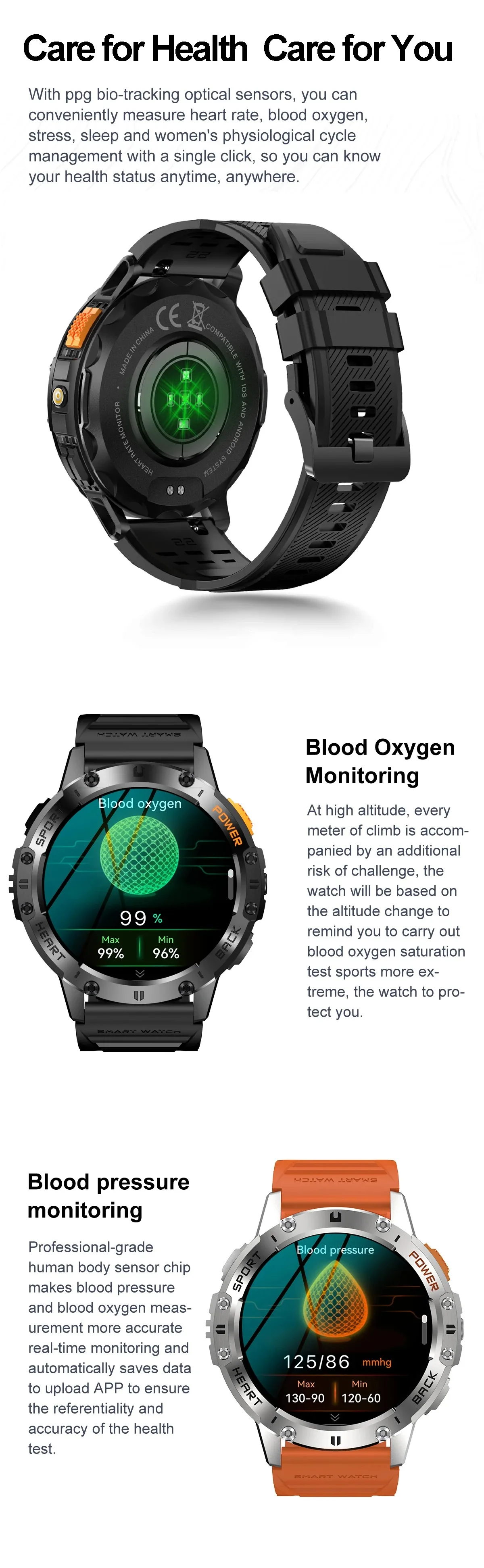 AMOLED Display Smart Watch