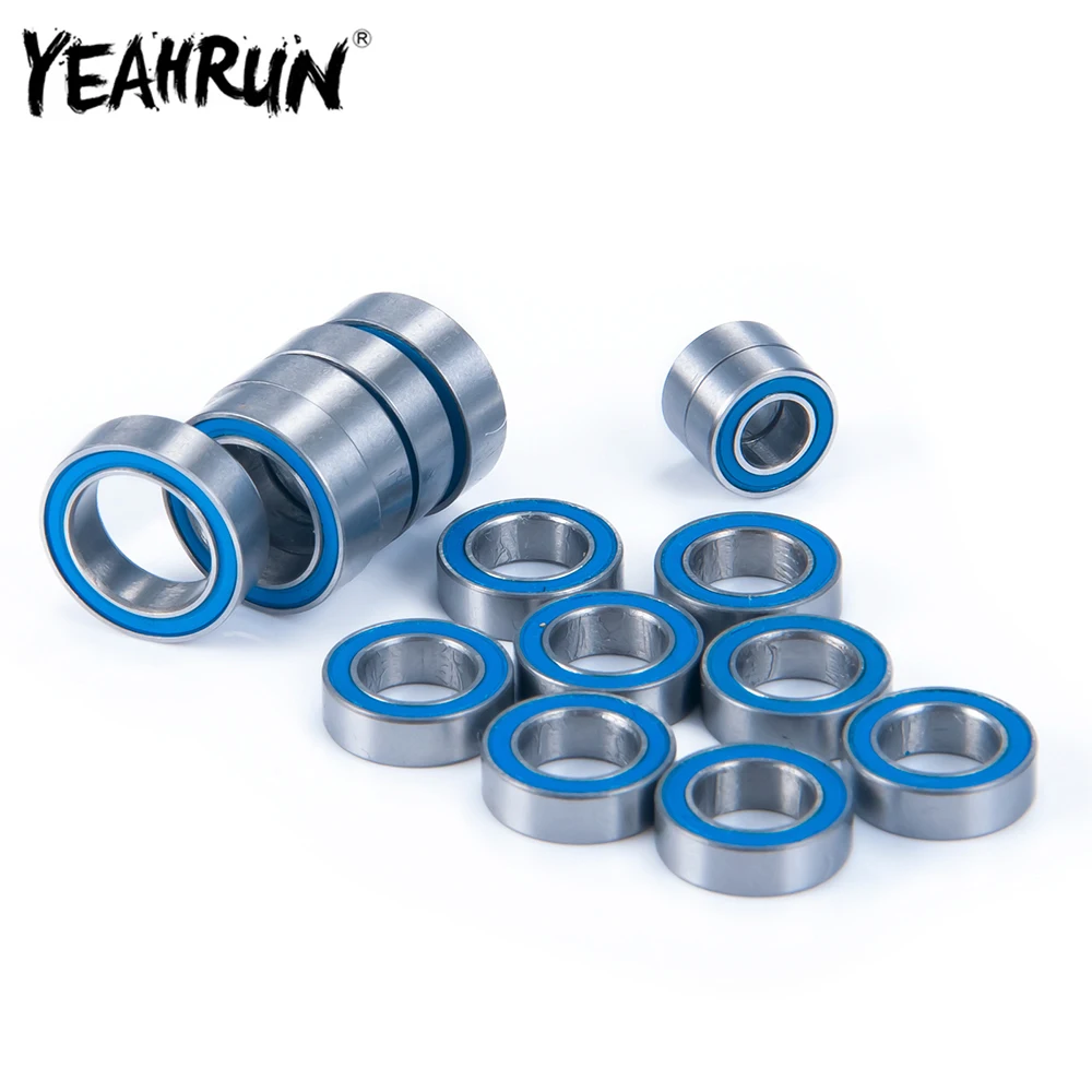 Yeahrun Rc Crawler 15Pcs Kit Cuscinetti Mozzo Ruota In Acciaio Cromato Gomma Sigillata Per 1/18 Latrax Teton Sst Rally Prerunner