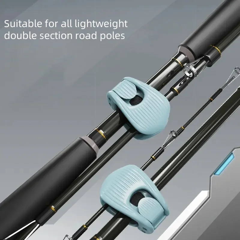 Fishing Rod Holder Fixer Clip Portable Lure Rod Bundling Clamp Beach Fishing Pole Holder Tools Compact Fixer