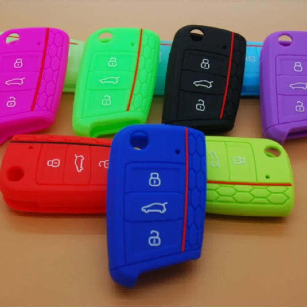 1ps Car Key Case Cover Remote 3 Buttons for Volkswagen VW Golf 7 mk7 Skoda Octavia A7 New Polo