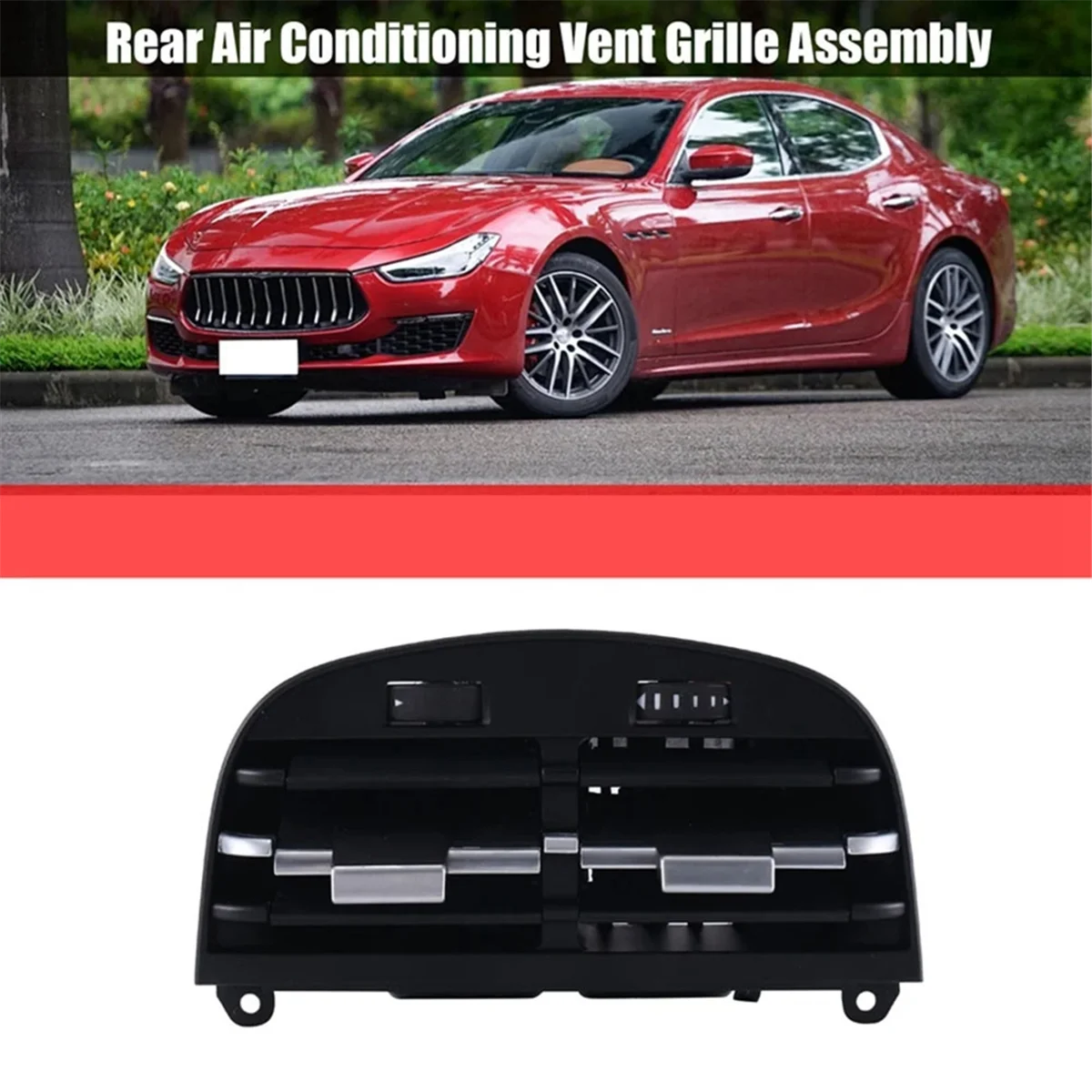 670021523 Rear Air Conditioning AC Vent Grille Assembly for Maserati Ghibli 2014- A/C Vent Outlet Cover