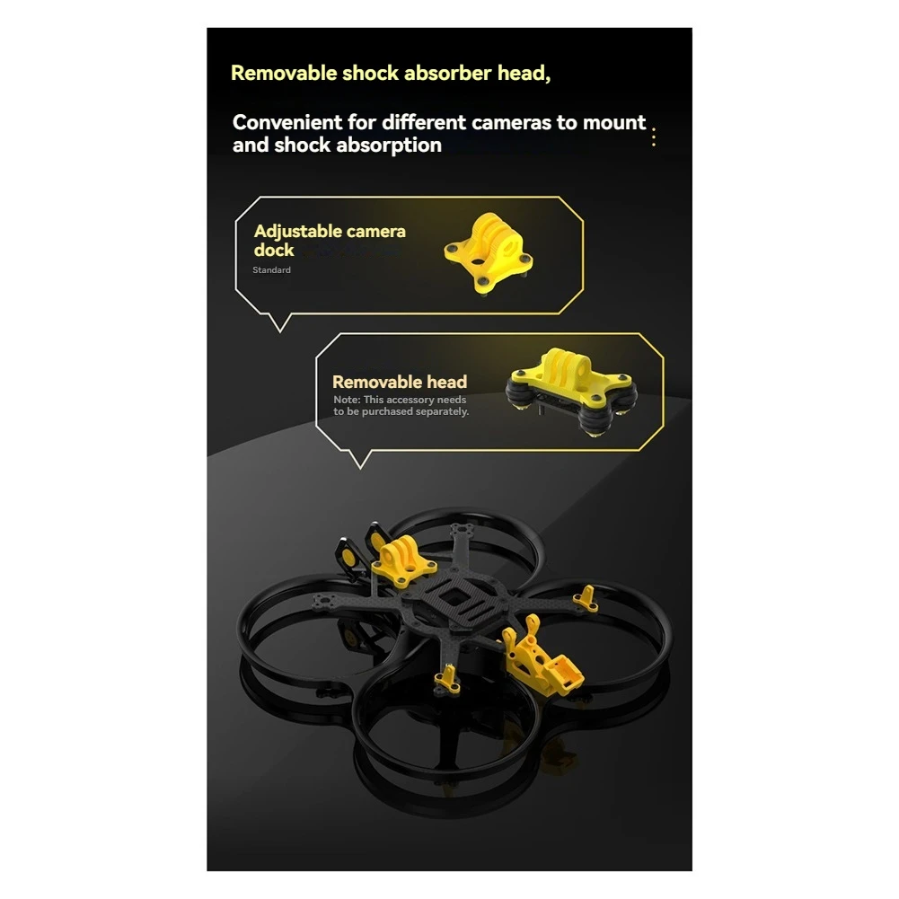 【독점 거래】{FPV 레이싱 드론용 SpeedyBee Bee35 Pro LED 3.5인치 프레임 키트, O3 HD VTX 드론 부품용