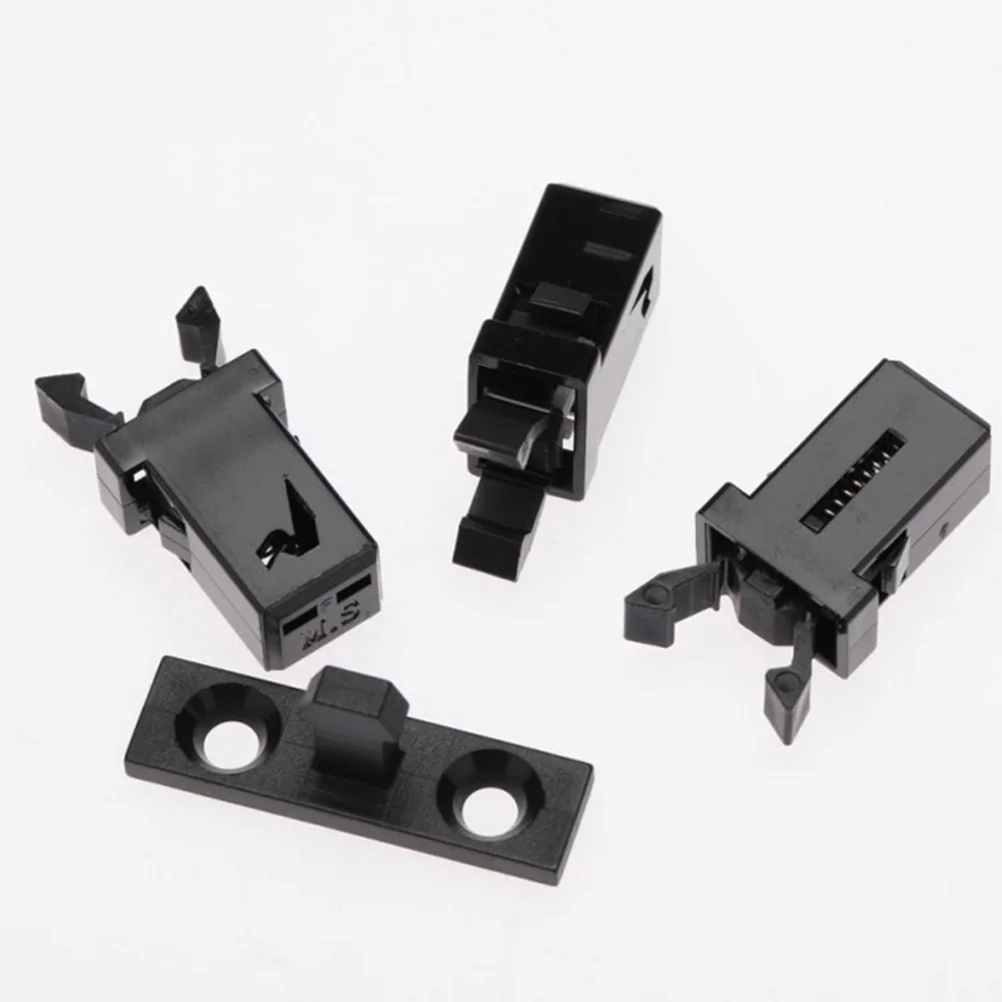 Trash Can Latch Lock 24 Pcs Universal Kitchen Fixture Garbage Bin Buckle Plastic Door Latch Cabinet Door Lock Furniture Parts