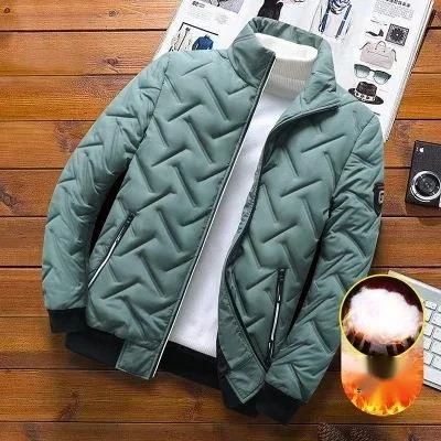 Men's Outerwear Autumn and Winter New Men's Cotton Jacket Trend Short Standing Collar Lightweight Down Cotton Jacket for Men_voghion.com