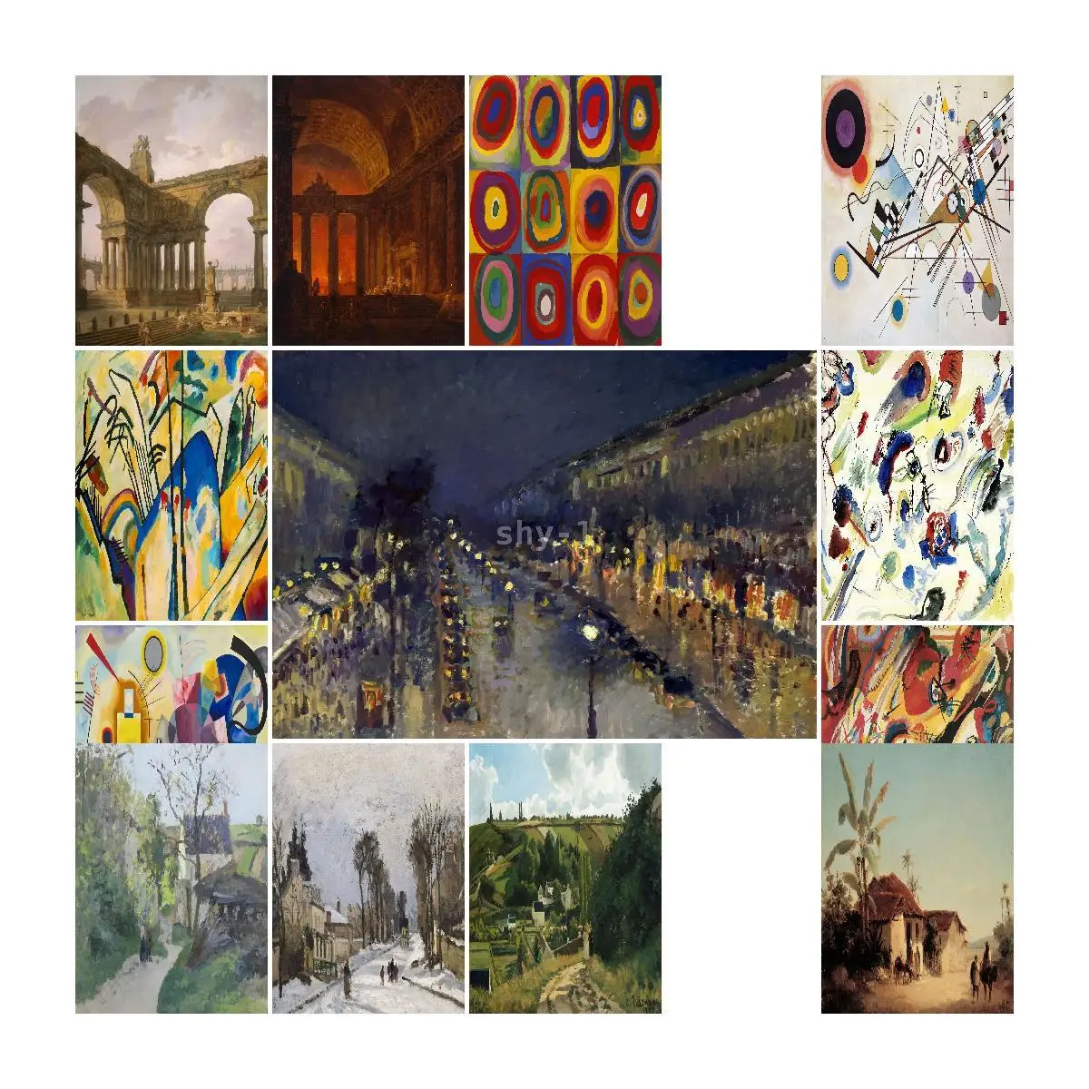 

Современное художественное оформление, Постер Хьюберта Роберта, современный дизайн интерьера, Настенный декор, коллекция