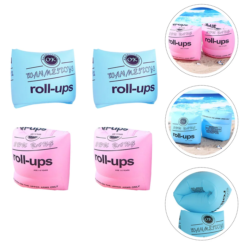 

2 Pairs Swimming Arm Circle Floating Rings Sleeve Aldult Tube Armlets Safety Sleeves Bands Child