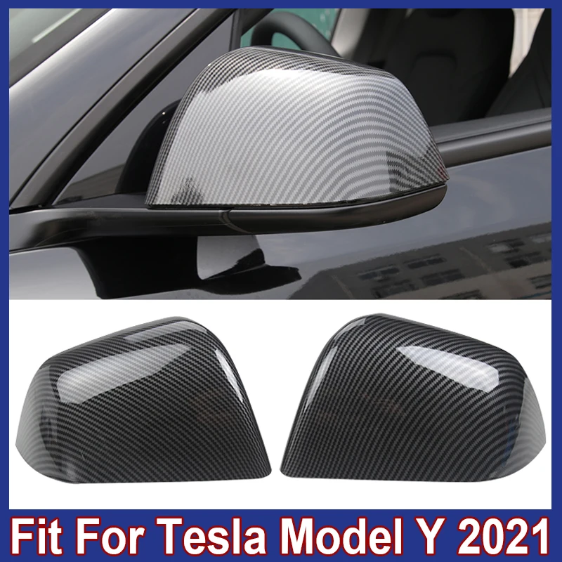 

Автомобильные аксессуары, 2 шт., искусственная отделка для Tesla Model Y 2021, автомобильное Внешнее украшение, боковое зеркало заднего вида