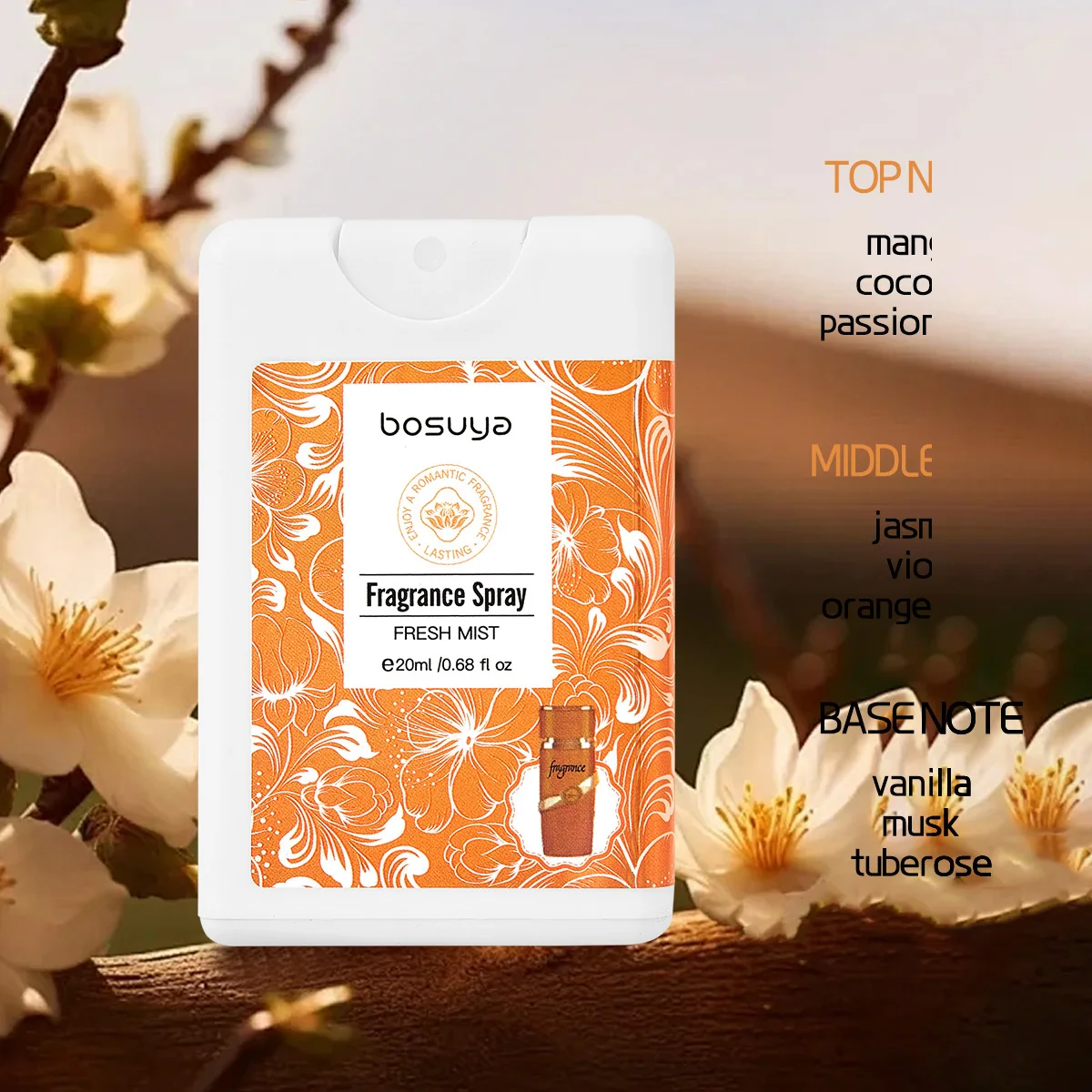 Pocket Fragrance Spray, Delicate and Fresh, Long-lasting Formula, Hair and Body Spray, Compact and Portable