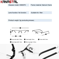 Мужские титановые полуочки в оправе, очки с блокировкой синего света, женские очки против усталости, компьютерные очки по рецепту, близорукость, очки для чтения — изображение 5