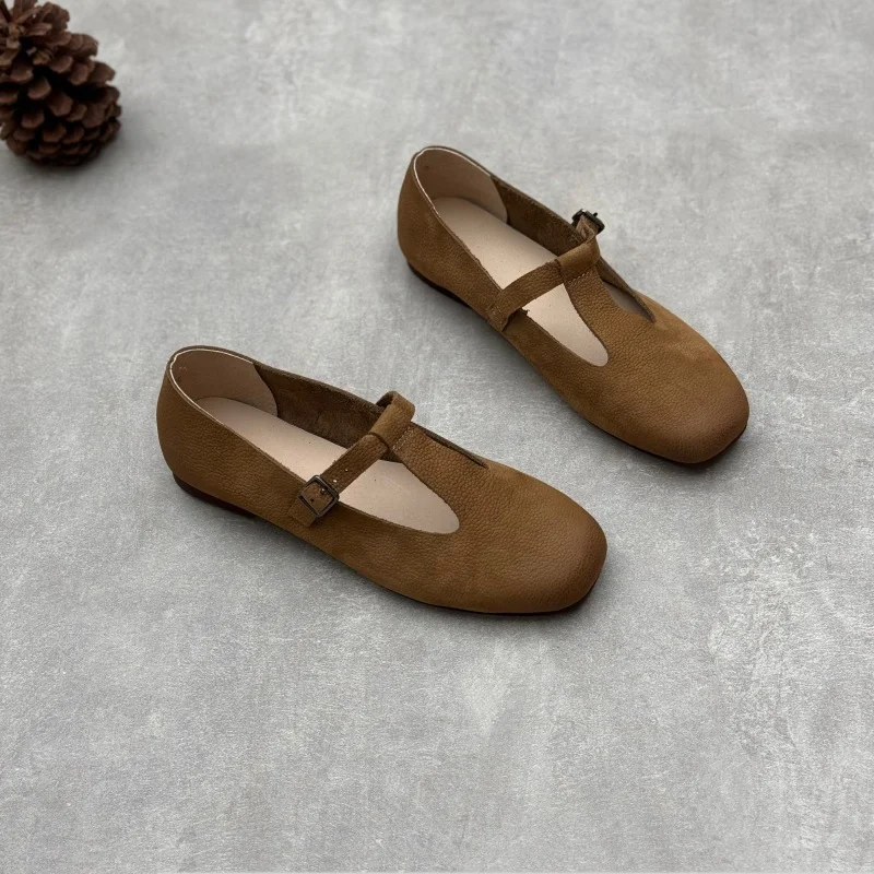 Cowhide women's shoes, tassel flat bottom, all genuine leather, Mary Jane shoes, Le Fu shoes, high-quality 4