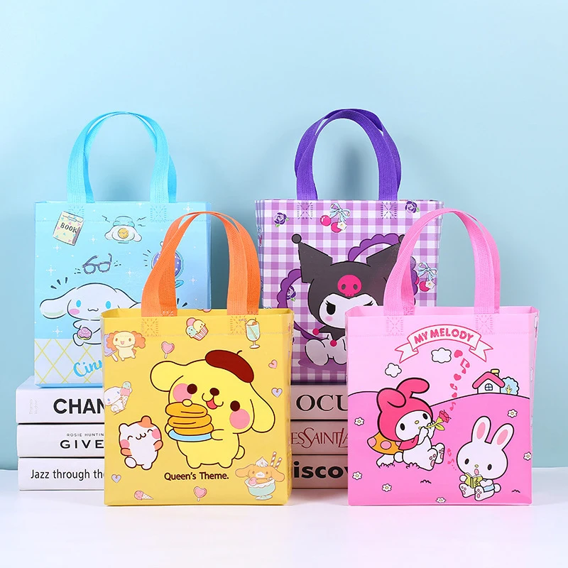 

1pcs Cartoon Sanrio New Cartoon Non Woven Shopping Bag Women's Canvas Shoulder Bag Handbag