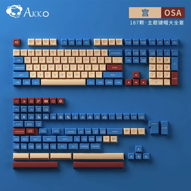 Akko The Herb Garden Keycaps Set 187 key Double-Shot PBT OSA
