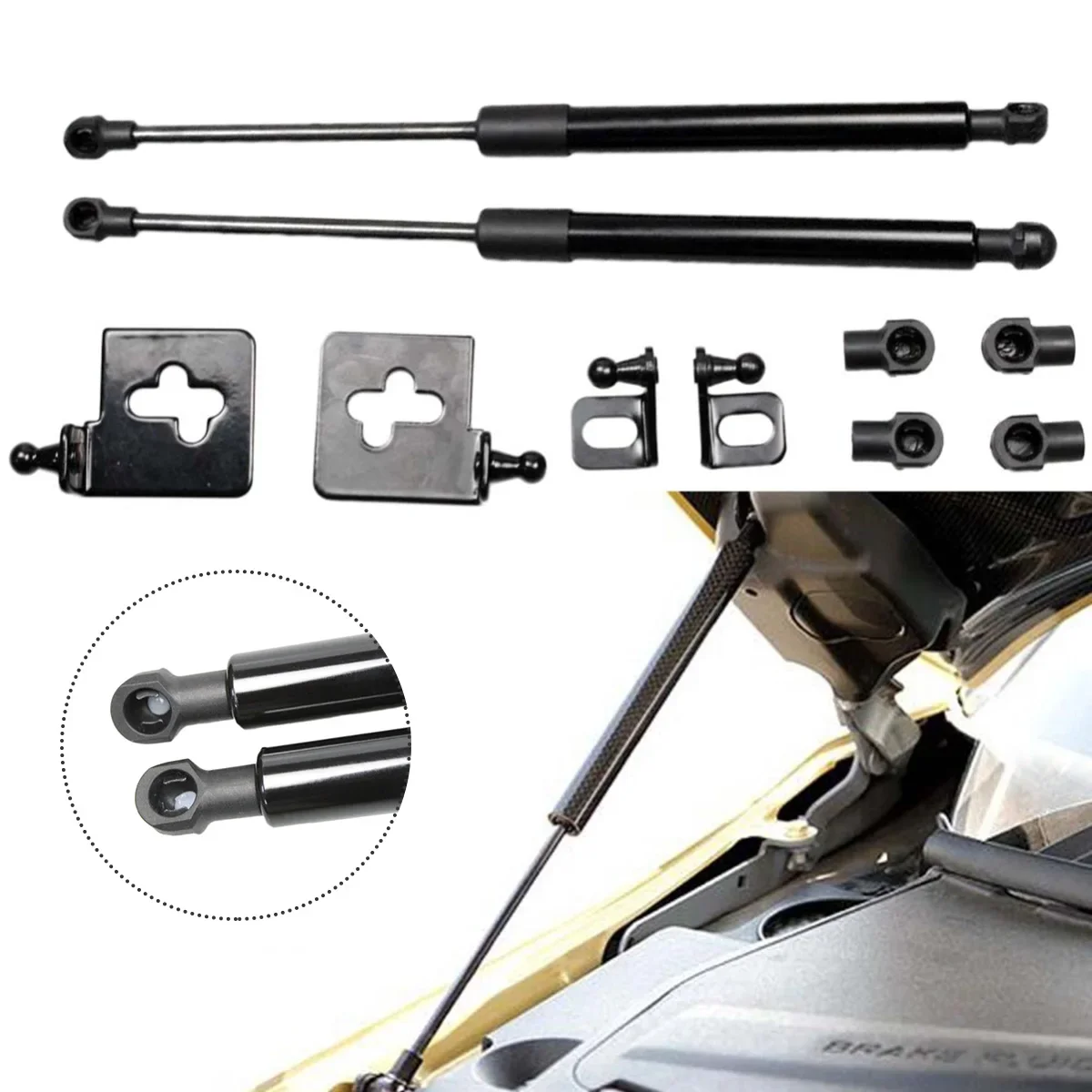 

2 шт., передняя крышка головного убора, газовая стойка для Nissan Опора капота GTR R35, для Skyline Auto, газовые Пружинные стойки, опора