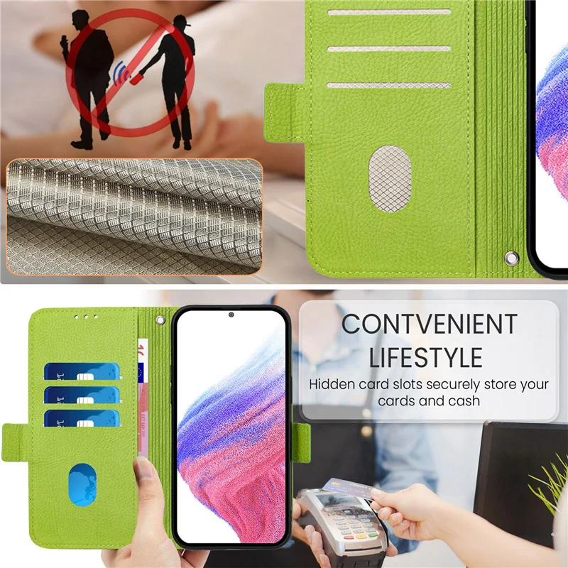Floral Wallet Flip Case with RFID Blocking - Leather Phone Cover