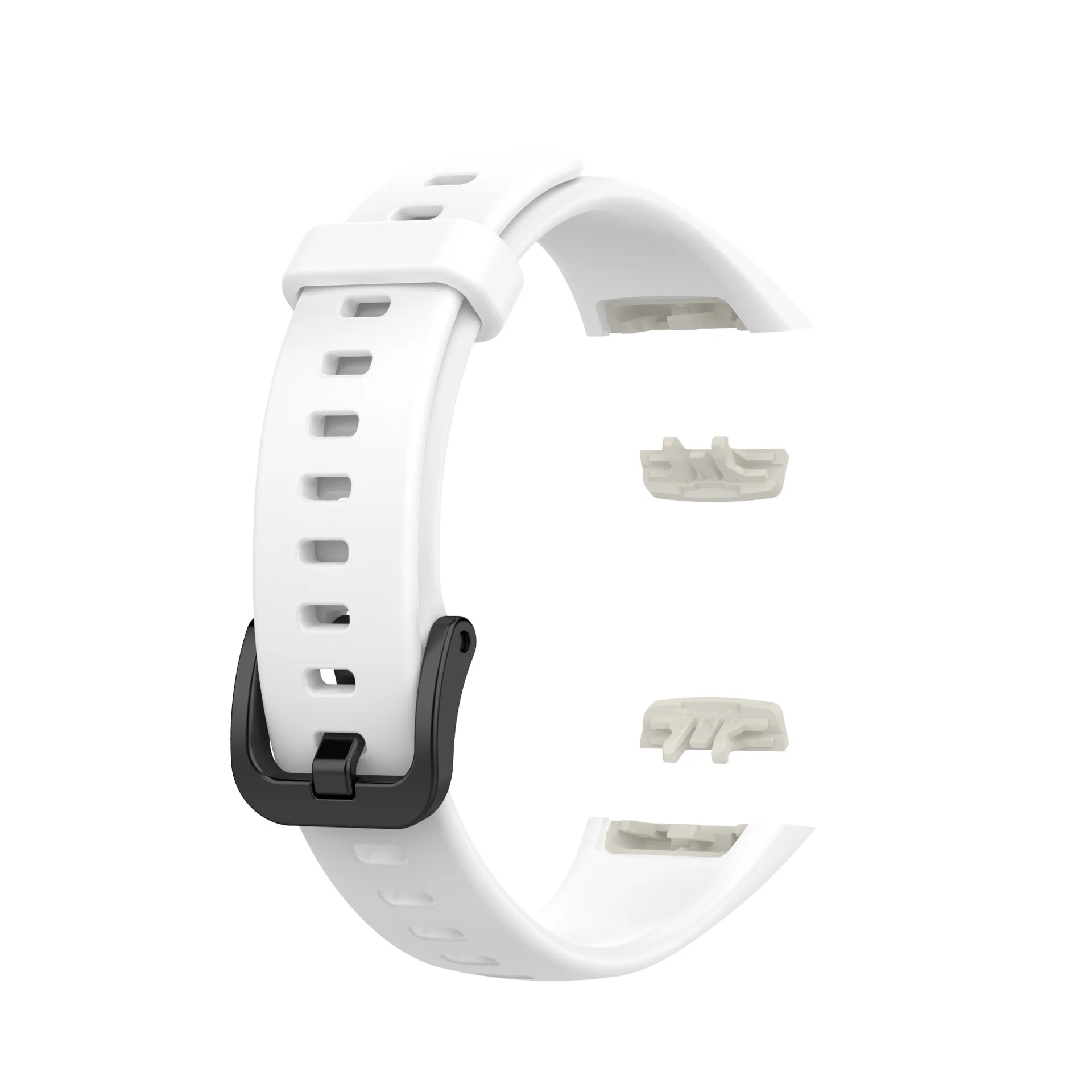 Premium Silicone Strap with TPU Full Screen Protector Case for Fitness Tracker Bracelet