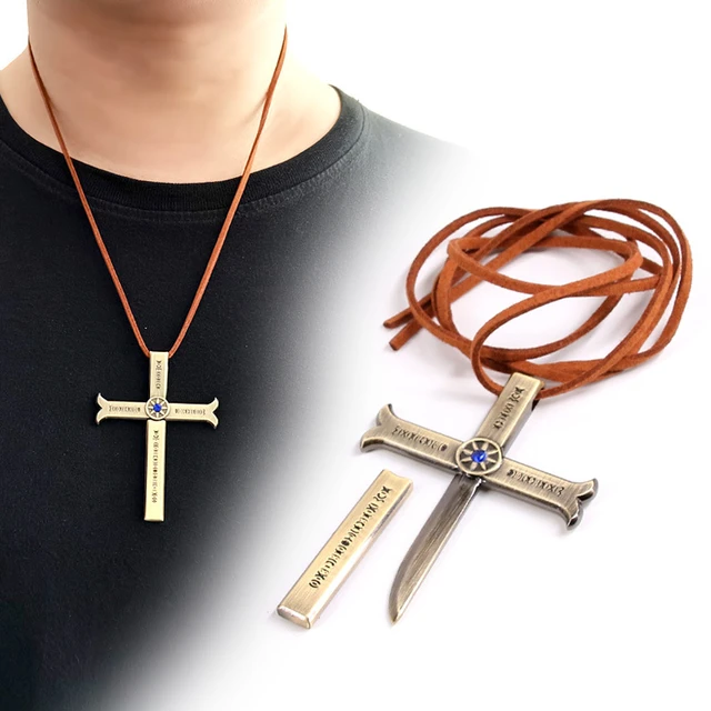 Cross necklace Self-defense hidden knife 🔥#knife #necklace #selfdefe... |  TikTok