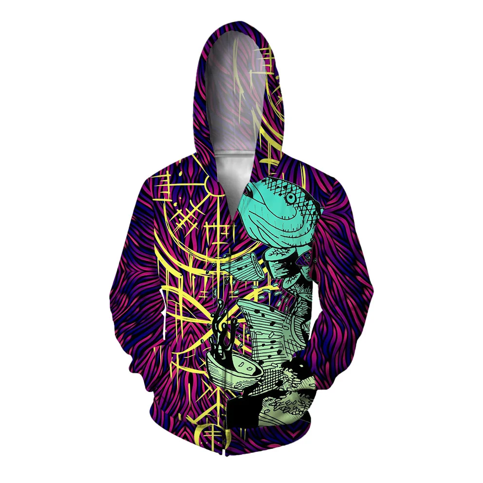 thumbnail image 1 of Sudadera con capucha para hombre, moderna y versátil, cómoda, con movimiento, sudadera con capucha, sudaderas casuales de moda para hombre, estampado de peces personalizado, 1 of 4