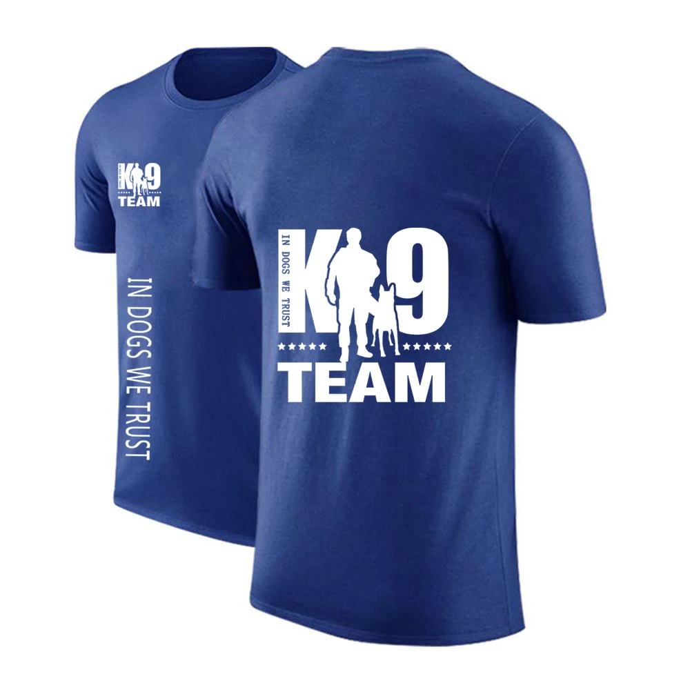 TRAINER K9 Team K9 Unit Malinois 2023 New Fashion Men Summer Solid Color Short Sleeve Brand Print Popular Casual Tee Clothing
