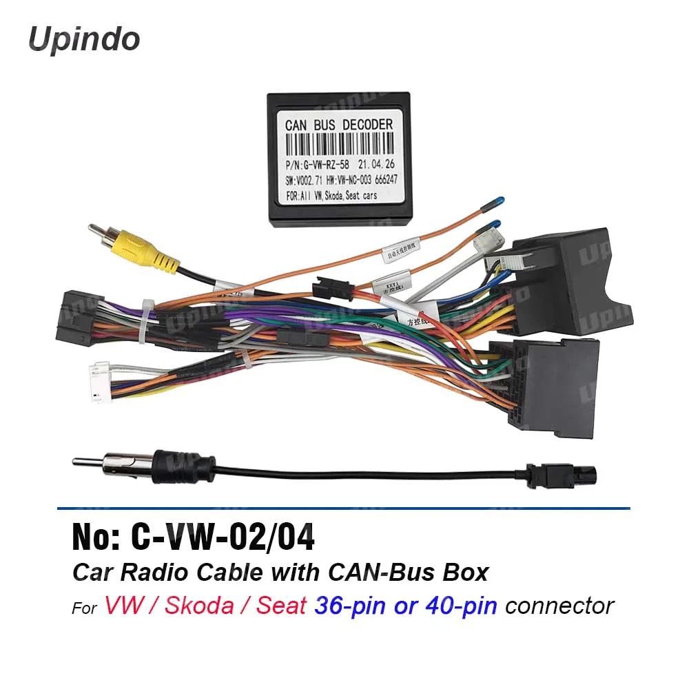 Car Radio Cable With Can Bus Power Wiring Harness Connector For Volkswagen  Lavida Bora Vw Cc Jetta Passat Skoda Rapid Yeti Seat - Cables, Adapters &  Sockets - AliExpress