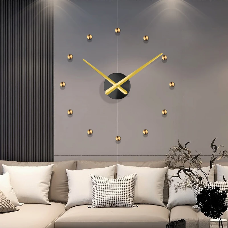SpainLargeWallClockModernDesignMetalLuxuryWallWatchesClocks