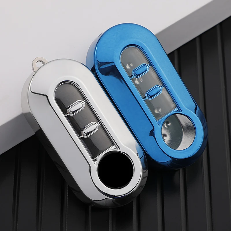 

TPU Car Flip Key Case Cover Shell For Fiat 500 500L 500X Ducato Punto Panda Lancia Grande Musa Citroen Jumper Boxer Accessories