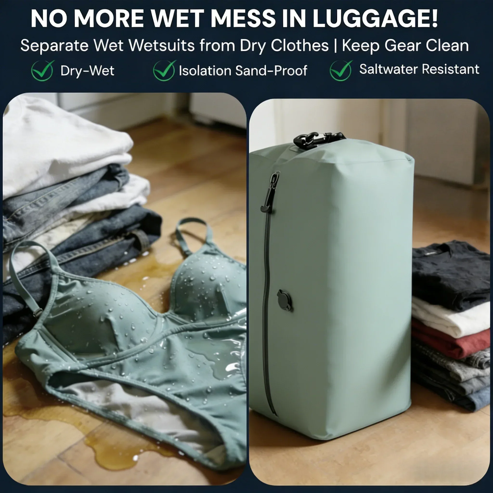Eco-Friendly Reusable Vacuum Storage Bags - Large Capacity Space Saver Packing Cubes