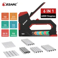 EZARC 6-in-1 Heavy Duty Staple Gun for Fixing Material Manual Nail Gun With 6000 Count Staples for Carpentry & DIY Home Decor 1