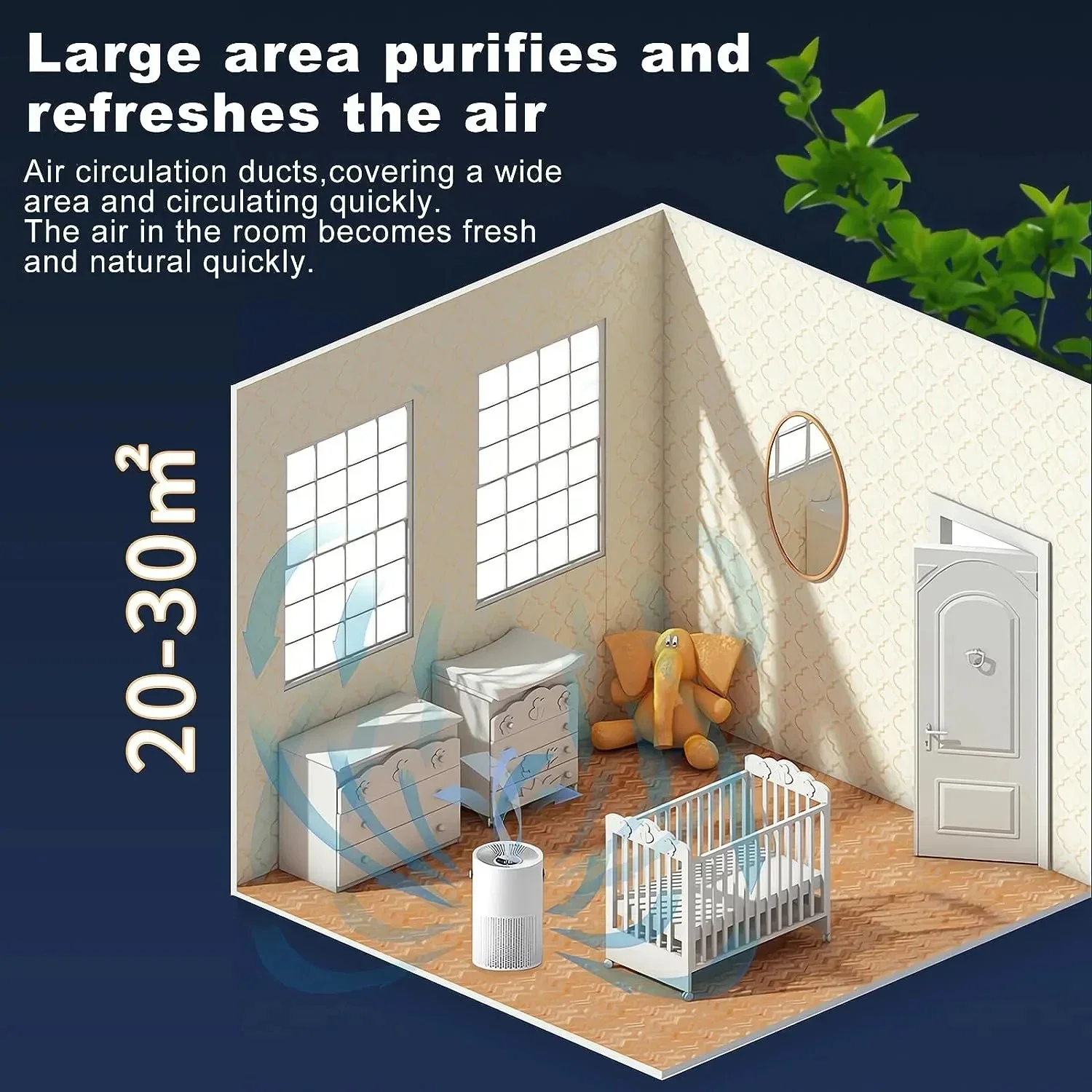 Multifunctional Desktop Air Purifier Remove Formaldehyde H13 HEPA Filter UVC Car Air Purifiers for Bedroom Home 6