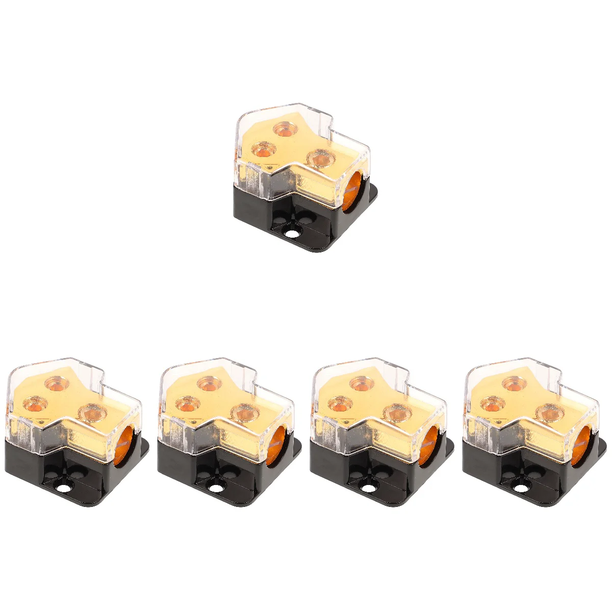 

5 Count Power Hub One Point Two Junction Box Car Audio Splitter Ground Power Power Power Car Audio Distribution Block 2