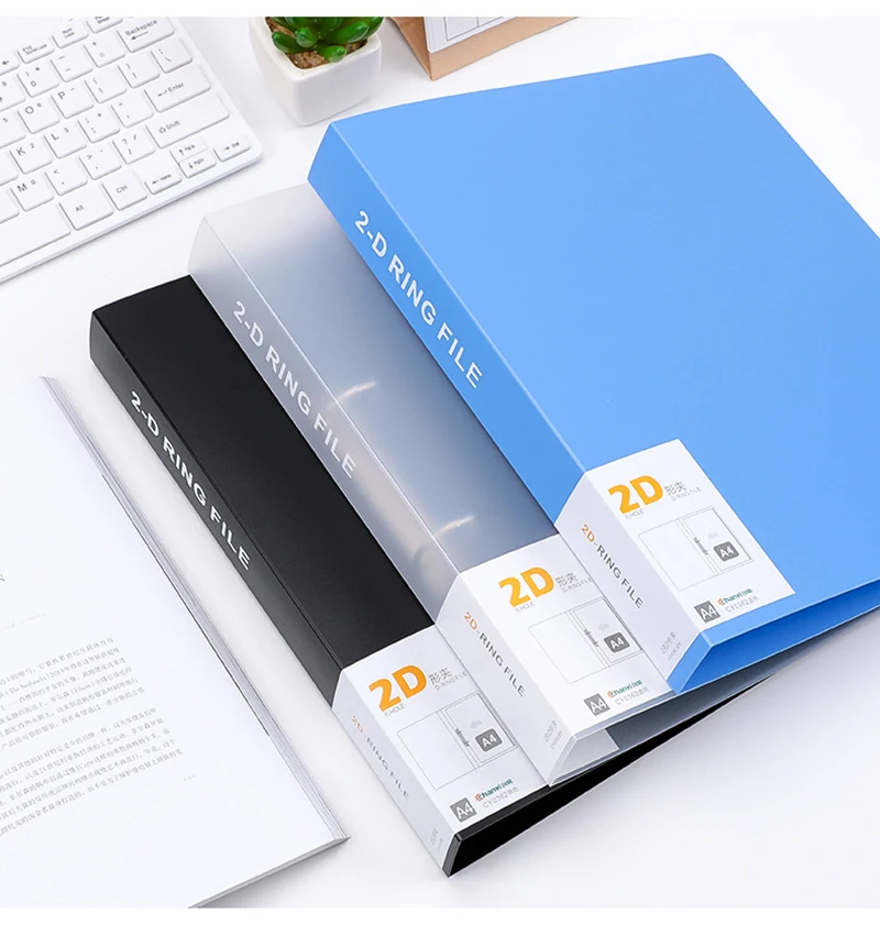 1Pcs Desk Organizer Clip For Documents 2-hole D-clip A4 Loose-leaf Binder File Folder Binder Stationery School Office Organizer